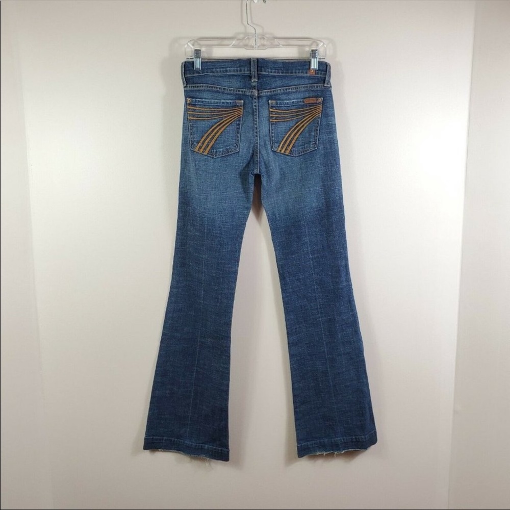 DOJO 7 FOR ALL MANKIND dark wash flare leg…